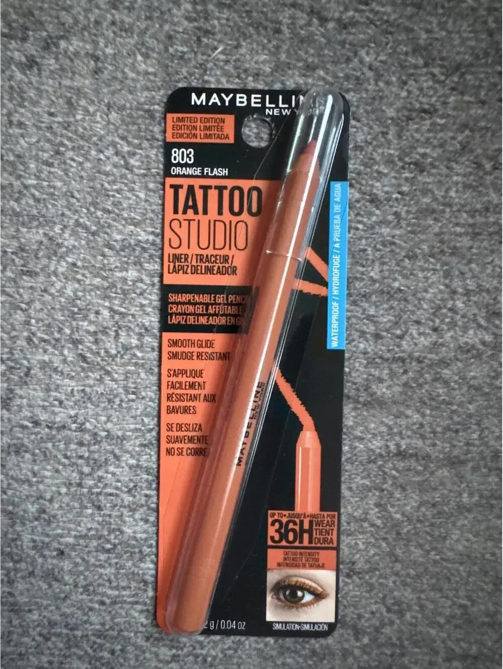 Maybelline Tattoo Studio Gel Eyeliner - 803 Orange Flash (2-Pack)
